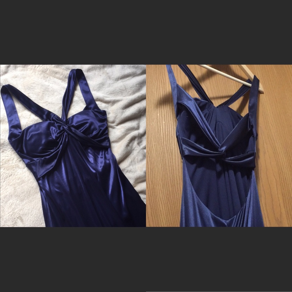 LAST DAY! navy formal dress w/ low back